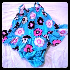 Okie Dokie 3M Flower Dress and matching bloomers